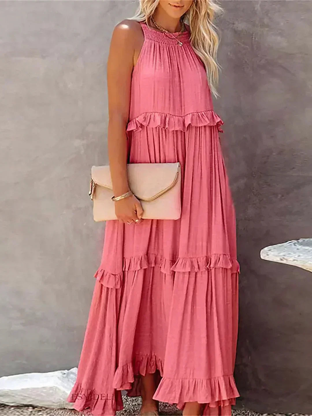 Sarah | Halter Ruffle Maxi Ruha (Majdnem elfogyott)