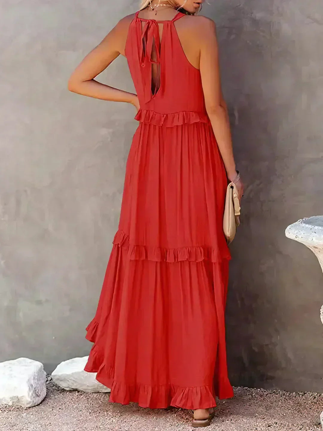 Sarah | Halter Ruffle Maxi Ruha (Majdnem elfogyott)