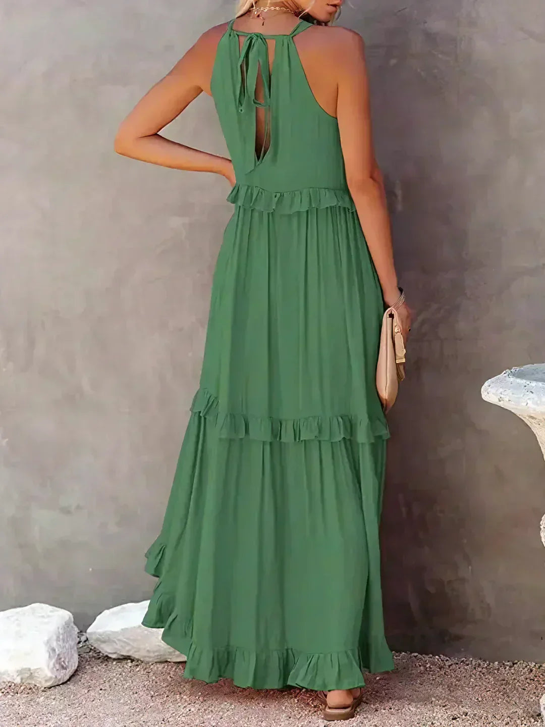 Sarah | Halter Ruffle Maxi Ruha (Majdnem elfogyott)