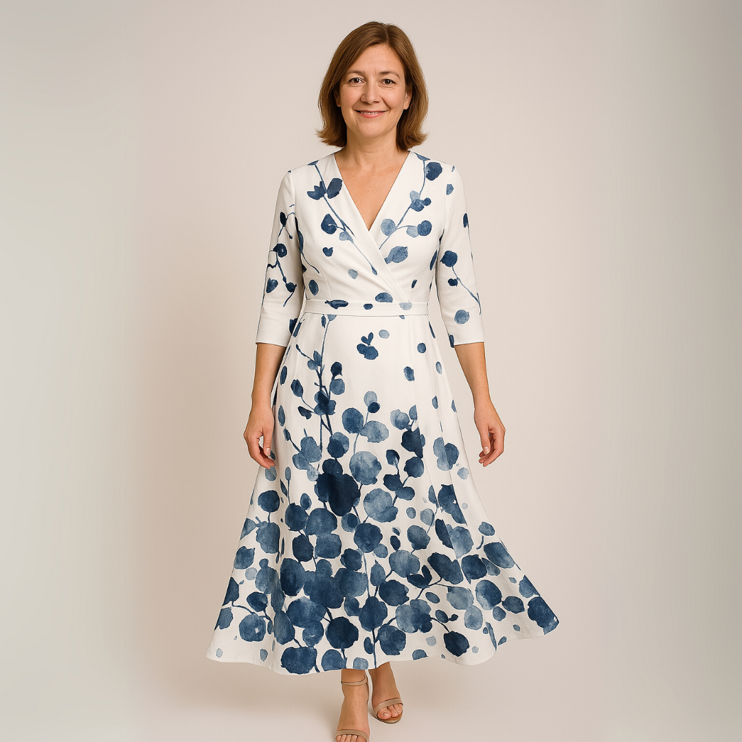 Nancy | Luxus virágmintás maxi ruha