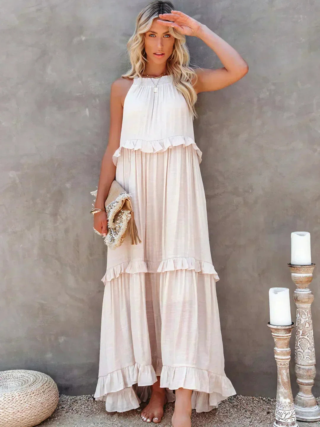 Sarah | Halter Ruffle Maxi Ruha (Majdnem elfogyott)